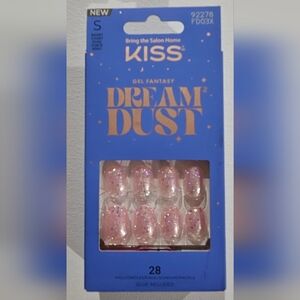 NIB KISS Gel Fantasy Dream Dust Nails - Pink Glitter
